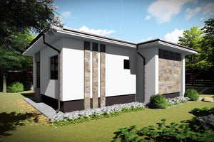 1 Story Steel Frame House With 1 Bedroom Model 063-071 - home design image 2 thumbnail