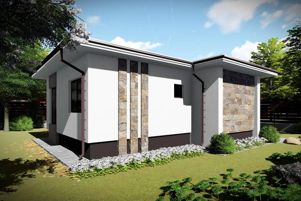 1 Story Steel Frame House With 1 Bedroom Model 063-071 - home design image 2