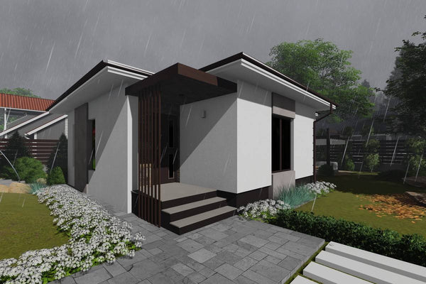 1 Story Steel Frame House With 1 Bedroom Model 063-071 - home design image 4