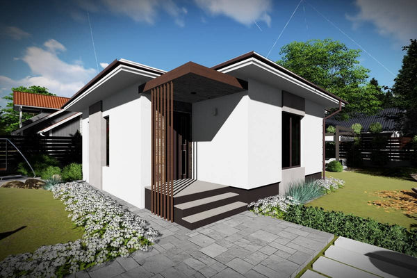 1 Story Steel Frame House With 1 Bedroom Model 063-071 - home design image 7