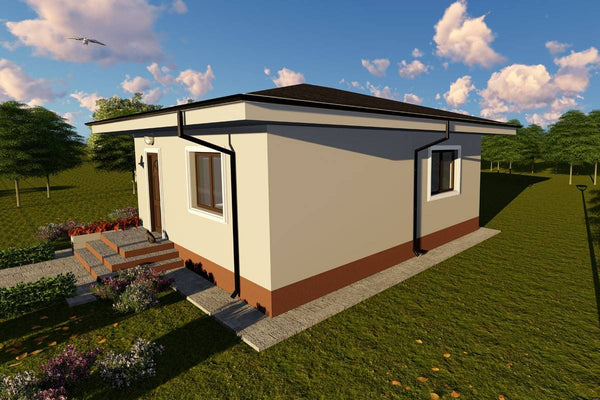 1 Storey Steel Frame House With One Bedroom Number 075-033 - house front design picture 4