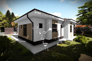 Single Story Steel Frame House With 2 Bedrooms Model 076-072 - house design image 2 thumbnail