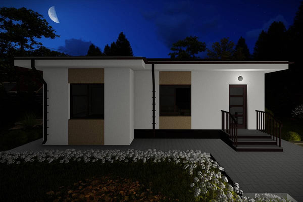 Single Story Steel Frame House With 2 Bedrooms Model 076-072 - house design image 9