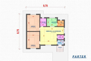 Single Story Steel Frame House With 2 Bedrooms Model 076-072 - house floor design thumbnail