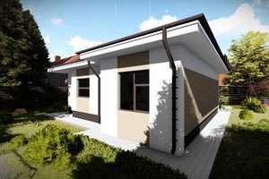 Single Story Steel Frame House With 2 Bedrooms Model 076-072 - house design image 3 thumbnail