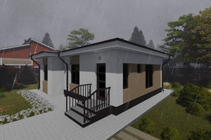 Single Story Steel Frame House With 2 Bedrooms Model 076-072 - house design image 6 thumbnail