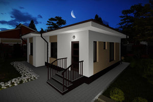 Single Story Steel Frame House With 2 Bedrooms Model 076-072 - house design image 10 thumbnail