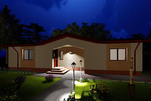 1 Story Steel Frame House With 2 Bedrooms Model 080-035 - house exterior picture 4 thumbnail