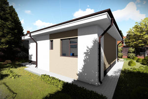 One Story Steel Frame House With 2 Bedrooms Number 081-086 - home exterior design image 3 thumbnail