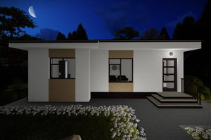 One Story Steel Frame House With 2 Bedrooms Number 081-086 - home exterior design image 9 thumbnail