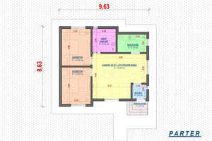 One Story Steel Frame House With 2 Bedrooms Number 081-086 - house plan thumbnail