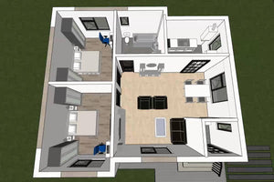 One Story Steel Frame House With 2 Bedrooms Number 081-086 - home design 3d thumbnail