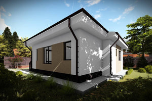 One Story Steel Frame House With 2 Bedrooms Number 081-086 - home exterior design image 4 thumbnail