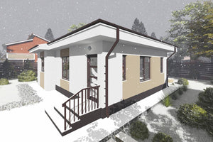 One Story Steel Frame House With 2 Bedrooms Number 081-086 - home exterior design image 10 thumbnail