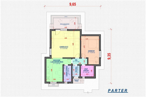 1 Story Steel Frame House With 1 Bedroom Model 088-019 - house layout