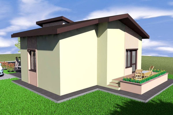 1 Story Steel Frame House With 1 Bedroom Model 088-019 - house design image 3