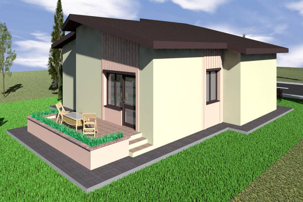 1 Story Steel Frame House With 1 Bedroom Model 088-019 - house design image 4