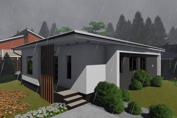 One Story Steel Frame House With 2 Bedrooms Model 088-073 - home design image 6