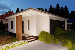One Story Steel Frame House With 2 Bedrooms Model 088-073 - home design image 8 thumbnail