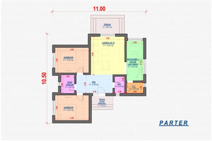 1 Story Steel Frame House With Two Bedrooms Model 100-075 - home layout thumbnail