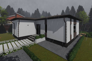 1 Story Steel Frame House With Two Bedrooms Model 100-075 - house exterior design image 5 thumbnail