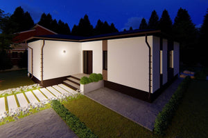 1 Story Steel Frame House With Two Bedrooms Model 100-075 - house exterior design image 7 thumbnail