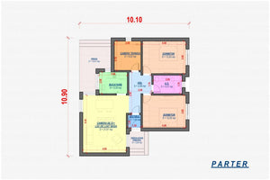 One Story Steel Frame House With 2 Bedrooms Number 100-078 - house floor design thumbnail