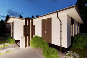 One Story Steel Frame House With 2 Bedrooms Number 100-078 - modern house exterior picture 7 thumbnail