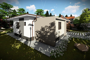 One Story Steel Frame House With 3 Bedrooms Number 104-068 - modern house design image 3 thumbnail