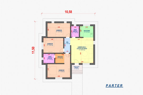 One Story Steel Frame House With 3 Bedrooms Number 104-068 - home layout