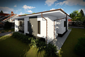 One Story Steel Frame House With 3 Bedrooms Number 104-068 - modern house design image 4 thumbnail
