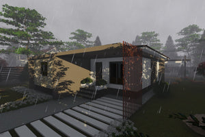 One Story Steel Frame House With 3 Bedrooms Number 104-068 - modern house design image 5 thumbnail