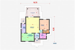 One Story Steel Frame House With 1 Bedroom Model 108-049 - home layout thumbnail