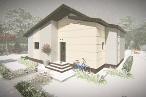 One Story Steel Frame House With 1 Bedroom Model 108-049 - home exterior design picture 5 thumbnail