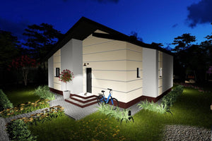 One Story Steel Frame House With 1 Bedroom Model 108-049 - home exterior design picture 6 thumbnail
