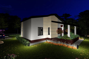 One Story Steel Frame House With 1 Bedroom Model 108-049 - home exterior design picture 7 thumbnail