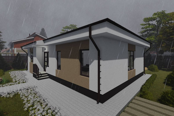 1 Storey Steel Frame House With 2 Bedrooms Model 110-082 - house exterior design picture 6