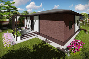 1 Story Steel Frame House With 2 Bedrooms Model 111-044 - modern house design image 4 thumbnail