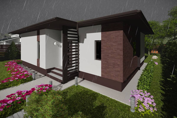 1 Story Steel Frame House With 2 Bedrooms Model 111-044 - modern house design image 6