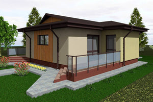 1 Story Steel Frame House With One Bedroom Model 112-021 - house exterior picture 2 thumbnail