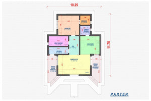 1 Story Steel Frame House With One Bedroom Model 112-021 - floor plan design thumbnail