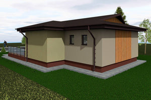 1 Story Steel Frame House With One Bedroom Model 112-021 - house exterior image 3 thumbnail