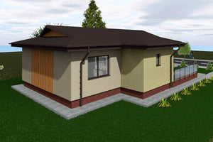 1 Story Steel Frame House With One Bedroom Model 112-021 - house exterior image 4 thumbnail
