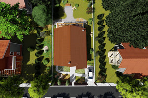 One Story Steel Frame House With One Bedroom Number 112-090 - house roof thumbnail