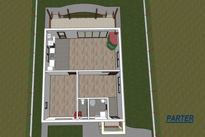 One Story Steel Frame House With One Bedroom Number 112-090 - home design 3d thumbnail