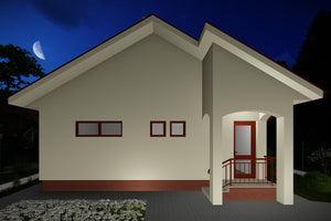 One Story Steel Frame House With One Bedroom Number 112-090 - house design image 4 thumbnail
