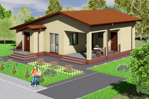 One Storey Steel Frame House With 2 Bedrooms Model 115-002 - modern exterior house picture 2 thumbnail