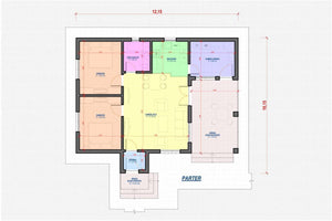 One Storey Steel Frame House With 2 Bedrooms Model 115-002 - home layout thumbnail