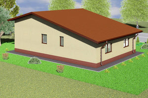 One Storey Steel Frame House With 2 Bedrooms Model 115-002 - modern exterior house picture 4 thumbnail