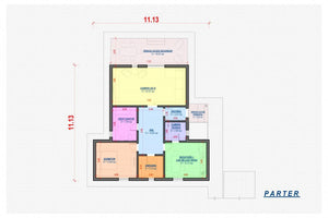 One Story Steel Frame House With 1 Bedroom Model 120-032 - house floor plan thumbnail